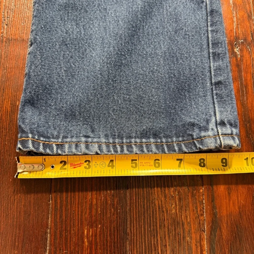 Levis 517 Jeans‎ Mens 38x30 Blue Dark Wash Bootcut Fade Whiskers Cowboy Western